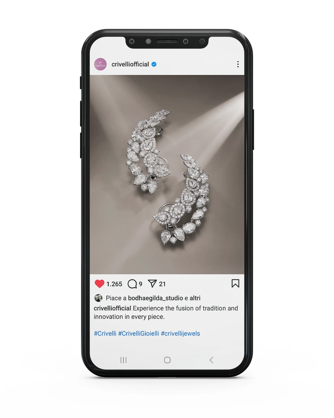 Fotografo di gioielli per campagna pubblicitaria su instagram